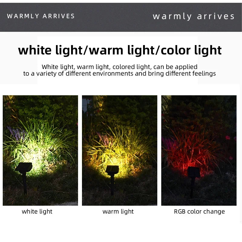 Solar Powered 7LED Spotlight: Adjustable, Waterproof Outdoor Landscape Wall Light.