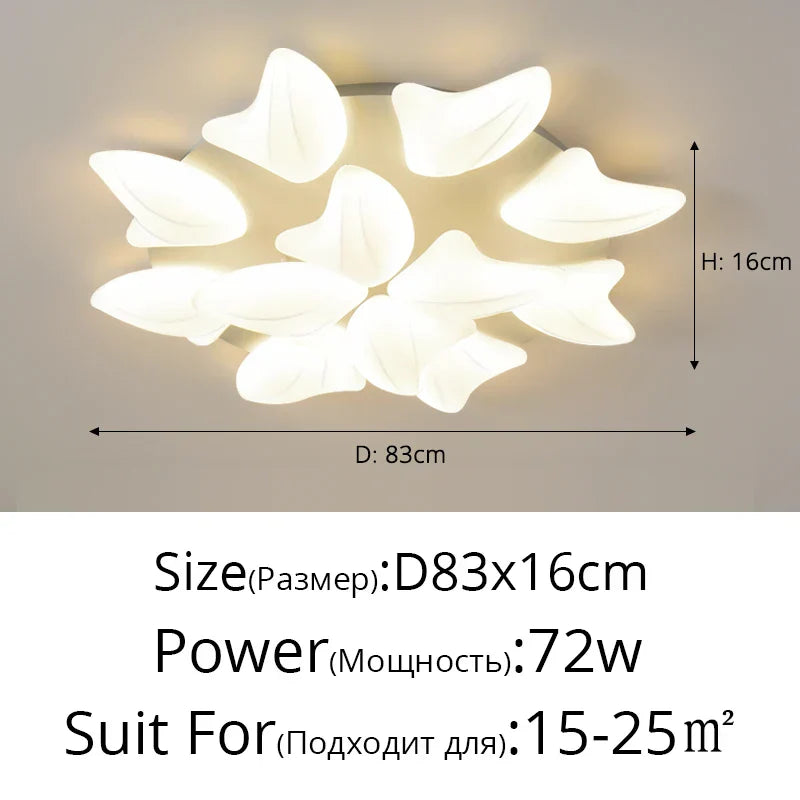 Aisal Flower Ceiling Chandelier with Remote Dimming for Modern Home Decor