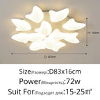 Aisal Flower Ceiling Chandelier with Remote Dimming for Modern Home Decor