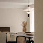 Red UFO Pendant Light for Dining and Living Room, Minimalist LED Lamp