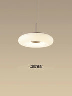 Modern White LED Circular Pendant Light for Restaurant, Coffee Shop, and Study