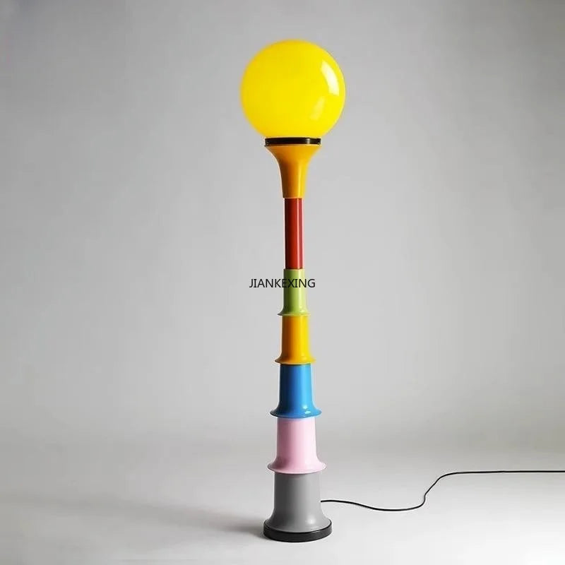 Colorful Retro LED Floor Lamp for Bedroom and Children's Study