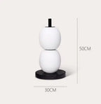 Gourd String Floor Lamp, White Glass Lampshade, Designer Nordic Floor Light