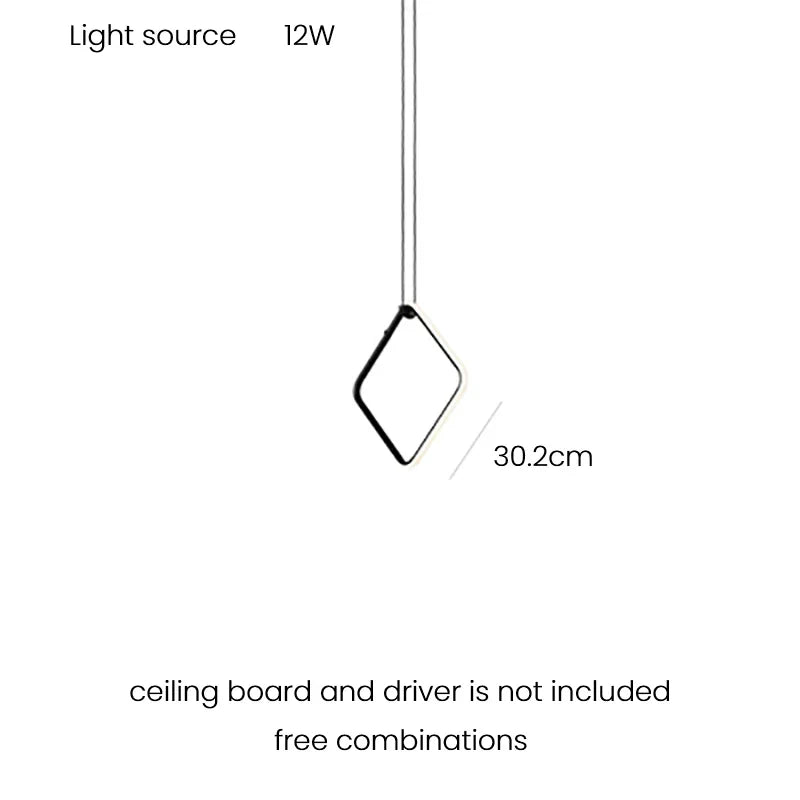 Minimalistic Pendant Light - Designer Ring Lamp for Office, Living Room, Bedroom