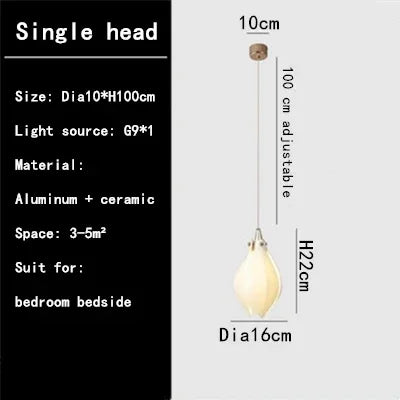 Magnolia Ceramic LED Chandelier for Duplex Living Room and Dining Room