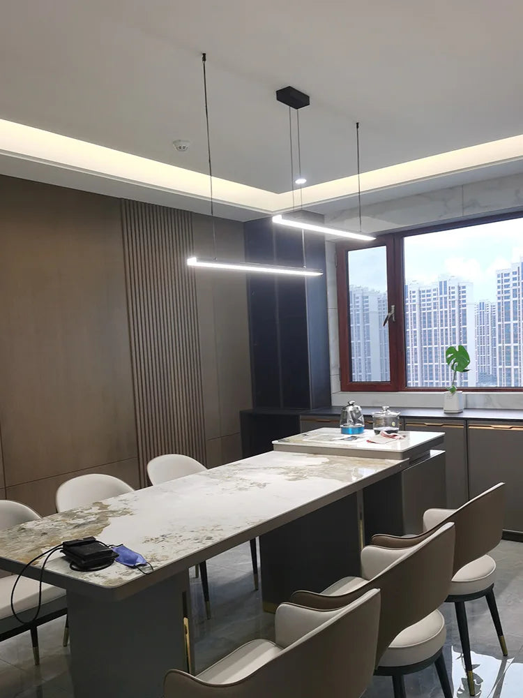 Modern Minimalist Nordic Chandelier Strip Creative Bar Table Lights