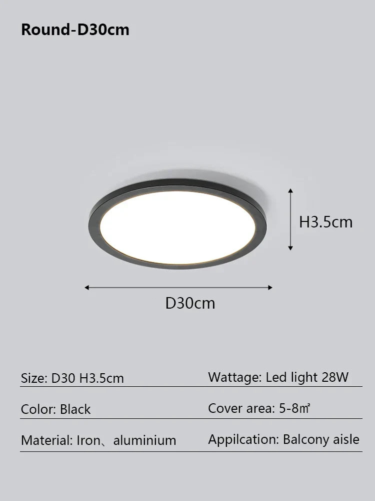 LED Ceiling Lamp: Modern Minimalist Rectangular Design for Living room, Bedroom, Indoor Lighting