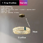 Crystal LED Chandelier for Kitchen Dining Room Duplex Villa Lighting Fixtures