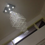 Crystal Ceiling Chandelier: Modern Elegant Living Room & Staircase Light Fixture