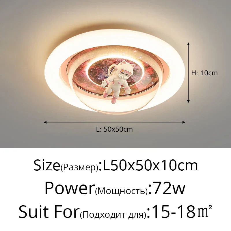Astronaut LED Ceiling Lights for Children's Room and Bedroom
