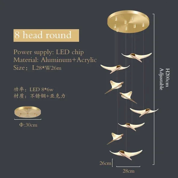 Ocean Dolphin Pendant Chandelier