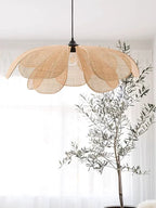 Rattan Chandelier Handmade Wabi Sabi Pendant Lights Fixtures Loft Living Room Decor