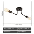 Sputnik Ceiling Chandelier: Modern Nordic Semi Flush Mount Lighting Fixture