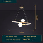 Nordic Ring Chandelier: Bubble LED Pendant Light for Living Room & Bedroom