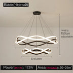 Nordic Circle Chandelier: Modern & Personalized Living Room Lighting