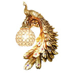 Peacock Resin Wall Lamp: Nordic Style LED Light for Bedroom, Living Room, Staircase