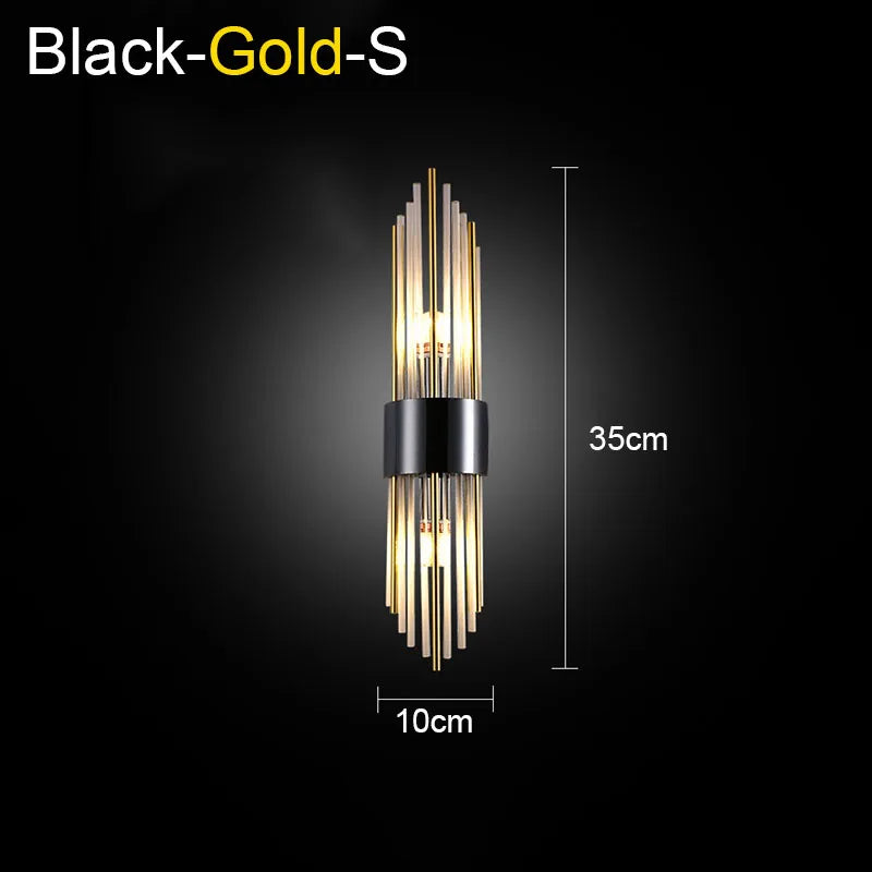 Crystal Wall Lamp: Elegant LED Indoor Lighting for Living Room, Bedroom, Hotel, and TV Background