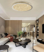 Crystal Ceiling Light for Home Living Room Bedroom, LED Bulbs Included