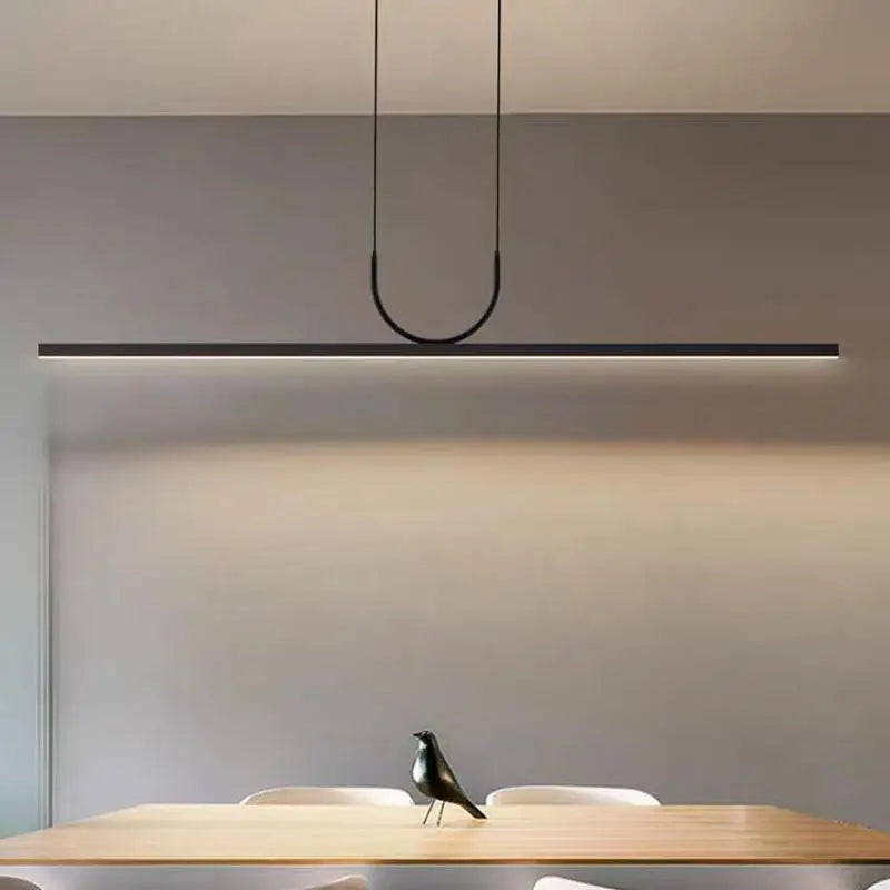 Black Art LED Ceiling Chandelier for Kitchen Island and Dining Room