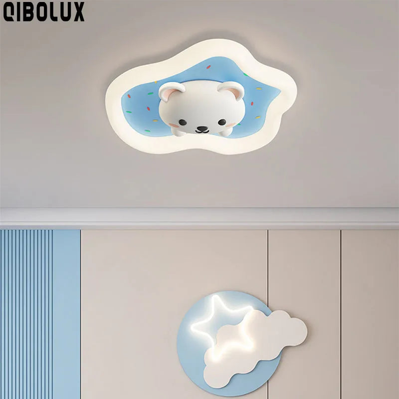 Kids Room Ceiling Lights Pink Blue Modern Children's Lamp for Home Decor