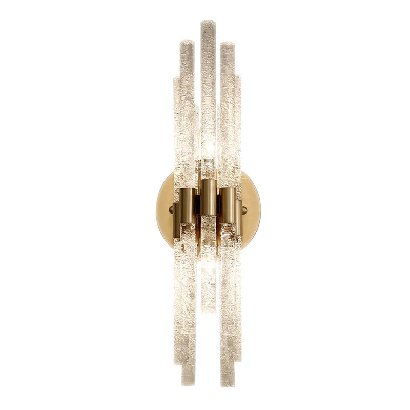 Water Ripple Glass Crystal Copper Wall Lamp - Modern Minimalist Indoor Lighting