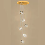 Crystal LED Chandelier for Staircase: Luxury Indoor Stair Lighting Fixture