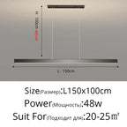 Nordic Minimalist LED Chandelier: Modern Aluminum Copper Pendant Lamp for Home Decor