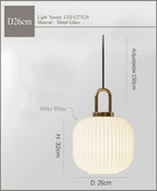 Japanese Glass Pendant Light: Modern Nordic LED Hanging Lamp for Bedroom Home Décor