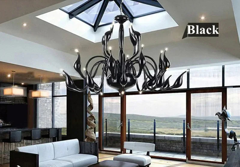 Swan Pendant Chandelier: Elegant European Style for Living Room, Bedroom, Restaurant