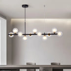 Glass Nordic Chandelier LED Ceiling Light for Modern Living Room and Dining Table