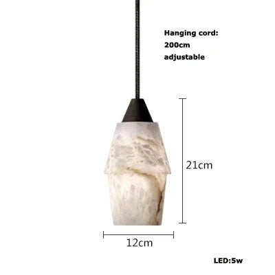 Alabaster Pendant Lights LED Designer Hanging Lamps For Living Room