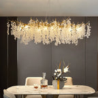 Round Crystal Pendant Chandelier for High-End Luxury Home LED Lighting