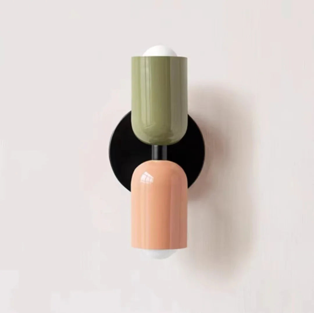 Cream Double Head LED Wall Lamps | Modern Nordic Colorful Lights for Indoor Decor