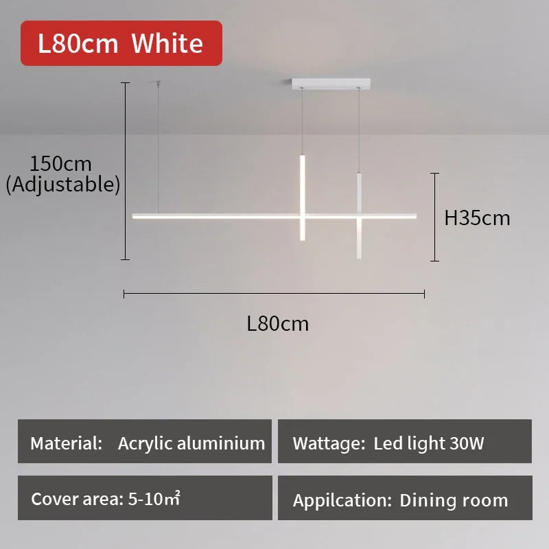 Minimalist LED Pendant Lamps: Dimmable Creative Design for Dining Room, Bar Chandelier