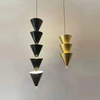 Tapered Cone Pendant Lamp - Modern Bedroom Chandelier for Stylish Corridor and Living Room