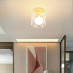 Wrought Iron Industrial Ceiling Light Fixture Vintage Lighting for Corridor Kitchen Balcony