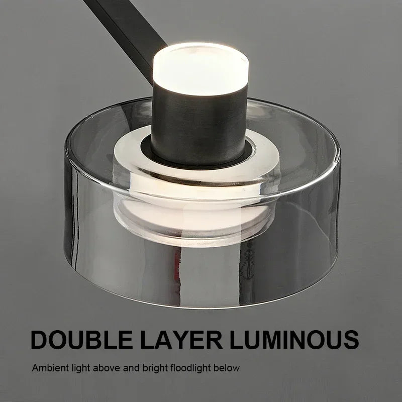 Modern Minimalism Circle Glass Chandelier LED Pendant Lights for Home Decoration