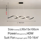 Nordic Minimalist LED Chandelier: Modern Aluminum Copper Pendant Lamp for Home Decor