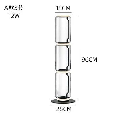 Glass LED Floor Lamp: Modern Nordic Design for Living Room and Bedroom Decor