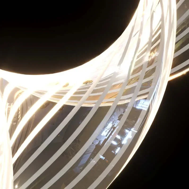 Luxury Acrylic LED Chandelier for Staircase Hallway and Villa