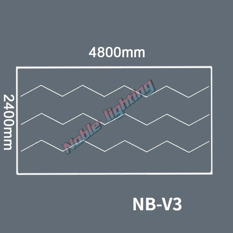 Hexagon LED Garage Ceiling Light for Auto Repair Workshop, Customizable 4.8M Size