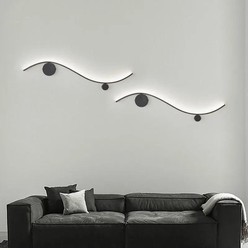 Modern Brass LED Wall Lamp, Nordic Copper Interior Light for Living Room, Bedroom, Stairs