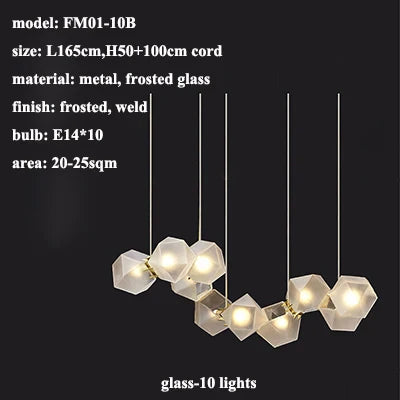Modern Chandelier: Dining Room LED Pendant Lamp, Home Decor Hanging Light Fixtures