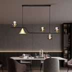 Linear Hanging Lamp Minimalist Chandelier Modern Nordic Dining Table Lantern