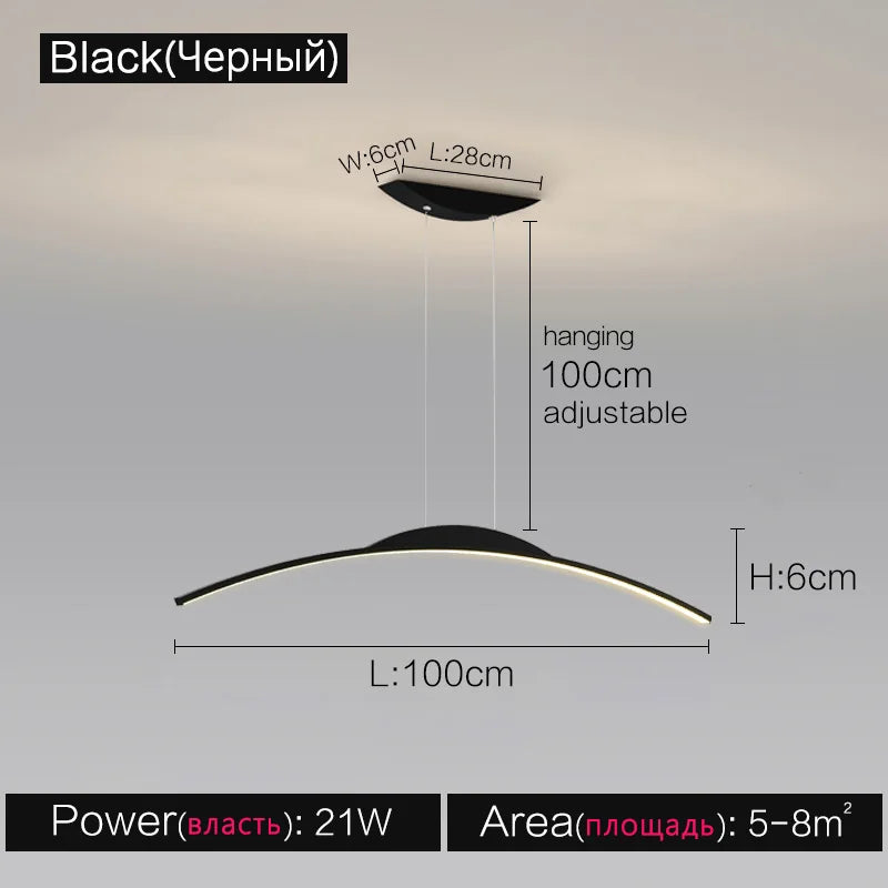 Black Line Chandelier: Elegant Salon Design, Luxury Lighting for Home and Restaurant