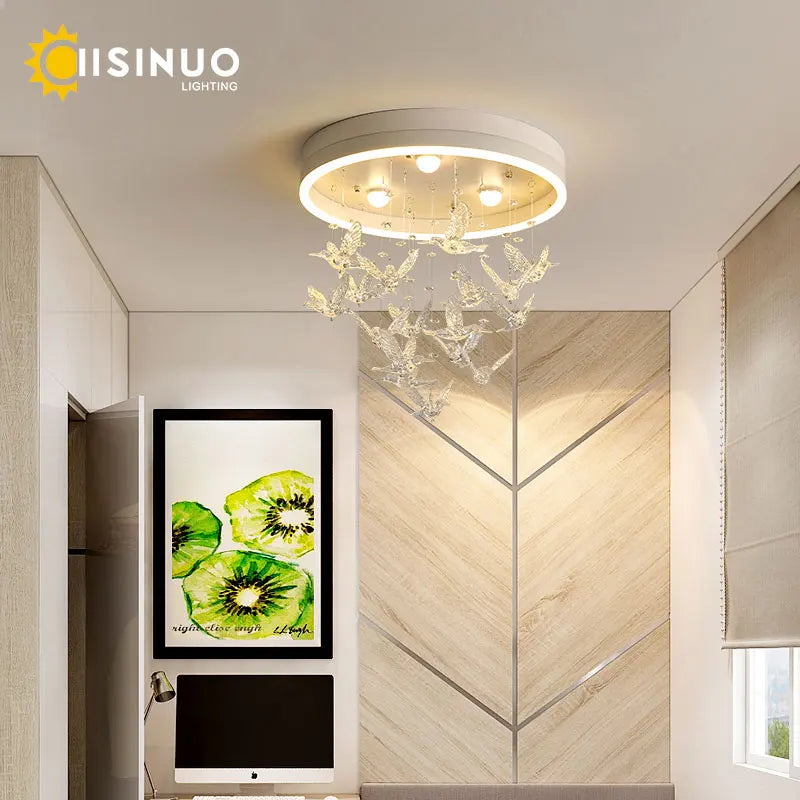 Dancing Girl LED Chandelier: Modern Kids Room Light, Cartoon Ceiling Lamp