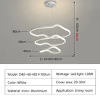 Modern Curve Ring LED Pendant Chandelier for Living Dining Bedroom