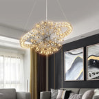 Spark Ball Pendant Chandelier LED Decor Lighting for Home Stainless Steel