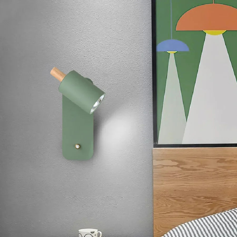 Rotatable Macaron Wall Sconce with Switch - Modern Nordic Design for Home Lighting