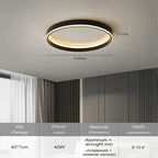 Square LED Ceiling Light for Bedroom Living Room Dining Room with Remote Dimming